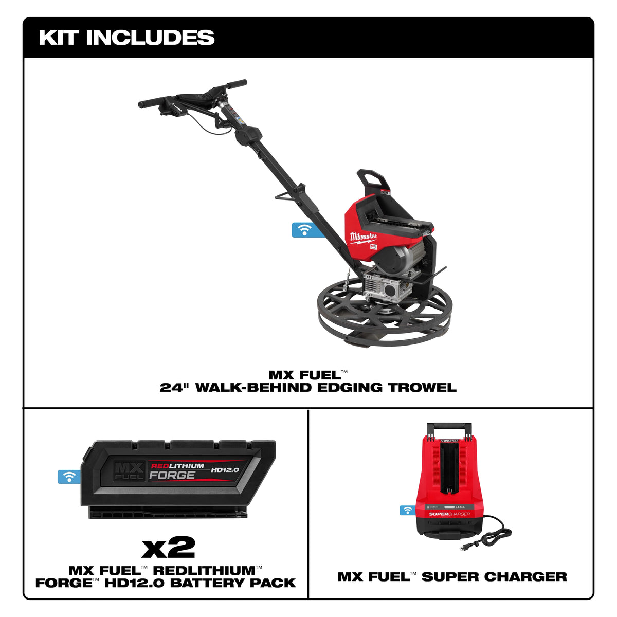 Talocheuse mécanique à béton sans fil Milwaukee MX Fuel de 24 po.