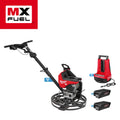 Talochage sans fil Milwaukee MX Fuel avec deux batteries, chargeur et poignée réglable, sur fond blanc.