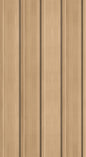 Revêtement en aluminium de couleur claire avec des rainures verticales, style Board & Batten.