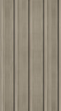 Revêtement en aluminium de couleur beige avec des rainures verticales, style Board & Batten.