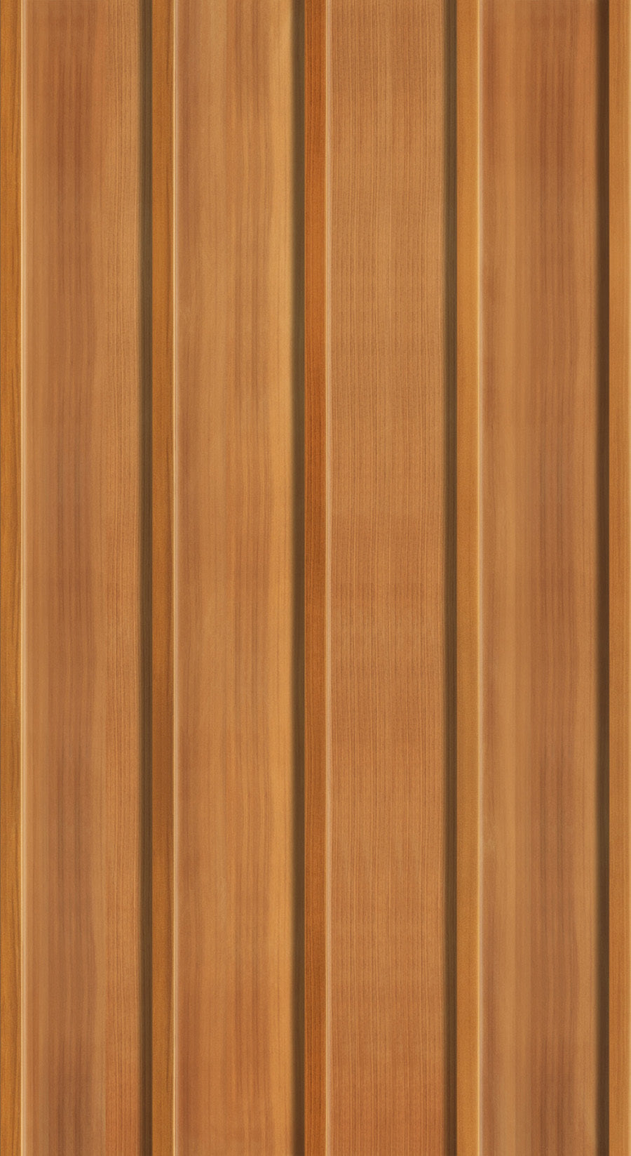 Revêtement en aluminium de couleur gris avec des rainures verticales, style Board & Batten.