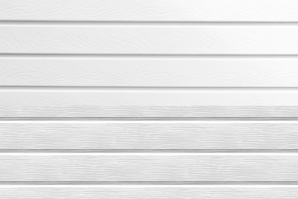 Revêtement en aluminium texturé imitant le bois, disposé horizontalement.