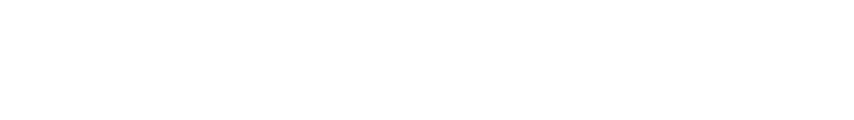 Logo de Canada Brick avec une feuille d'érable stylisée, en lettres blanches sur fond noir.