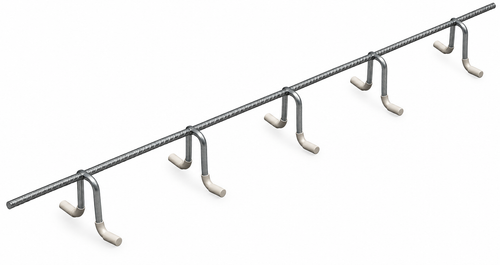 Support d’armature en métal pour maintenir les barres d’acier à la hauteur requise lors du bétonnage.