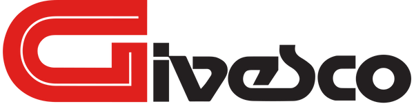 Logo de Givedco, avec un design stylisé en rouge et noir, représentant le nom de l'entreprise.