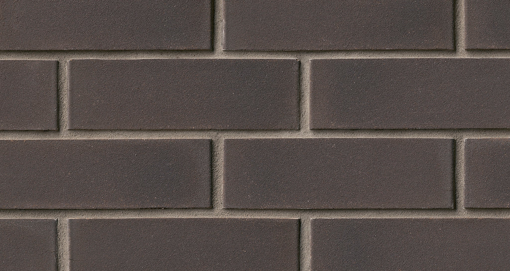 Briques en argile de couleur brun foncé, disposées en motif de maçonnerie, avec joints clairs entre les briques.
