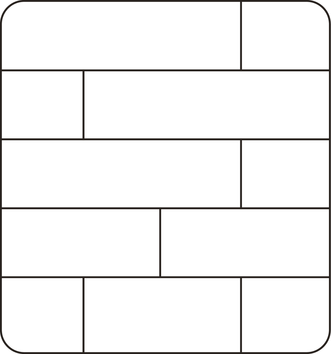 Carreaux de céramique rectangulaires de couleur beige, disposés en motif de briques sur un fond gris.