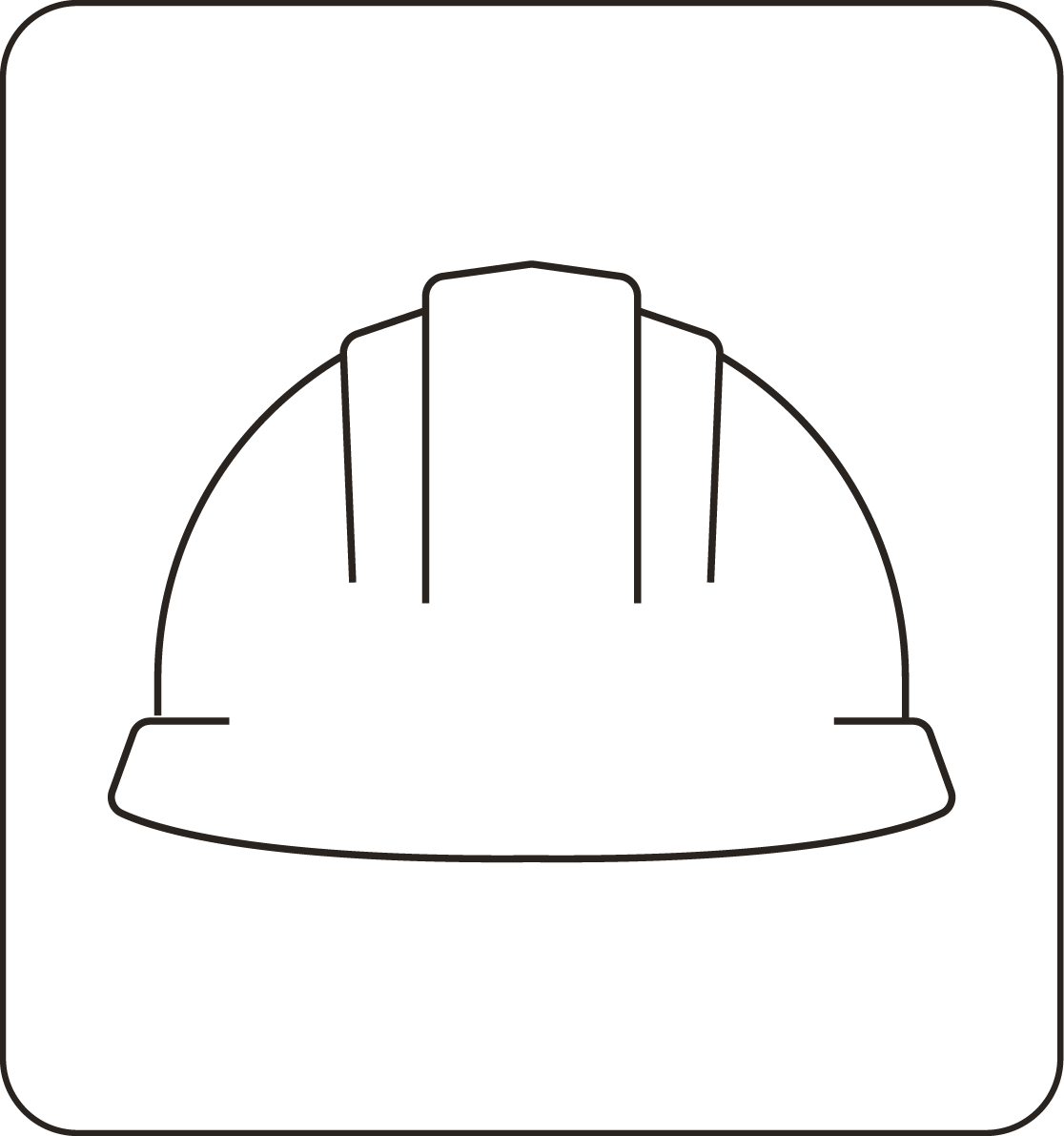 Casque de sécurité de couleur noire, affichant un design simple et robuste, idéal pour les environnements de travail.