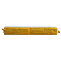 Tube de mastic Sika Sikaflex 1a, couleur jaune, emballé dans un film plastique transparent.