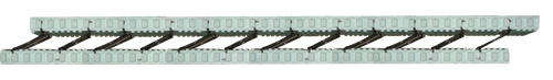 Panneaux isolants en polystyrène expansé, montrant une texture lisse et des rainures pour assemblage.