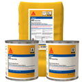 Sika Sikadur 43 Patch Pak epoxy mortar, includes two containers and a powder bag, used for repairs.