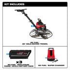Trowel de marche de 36 pouces MX Fuel, batterie MX Fuel REDLITHIUM HD12.0 (x3) et chargeur MX Fuel Super Charger.